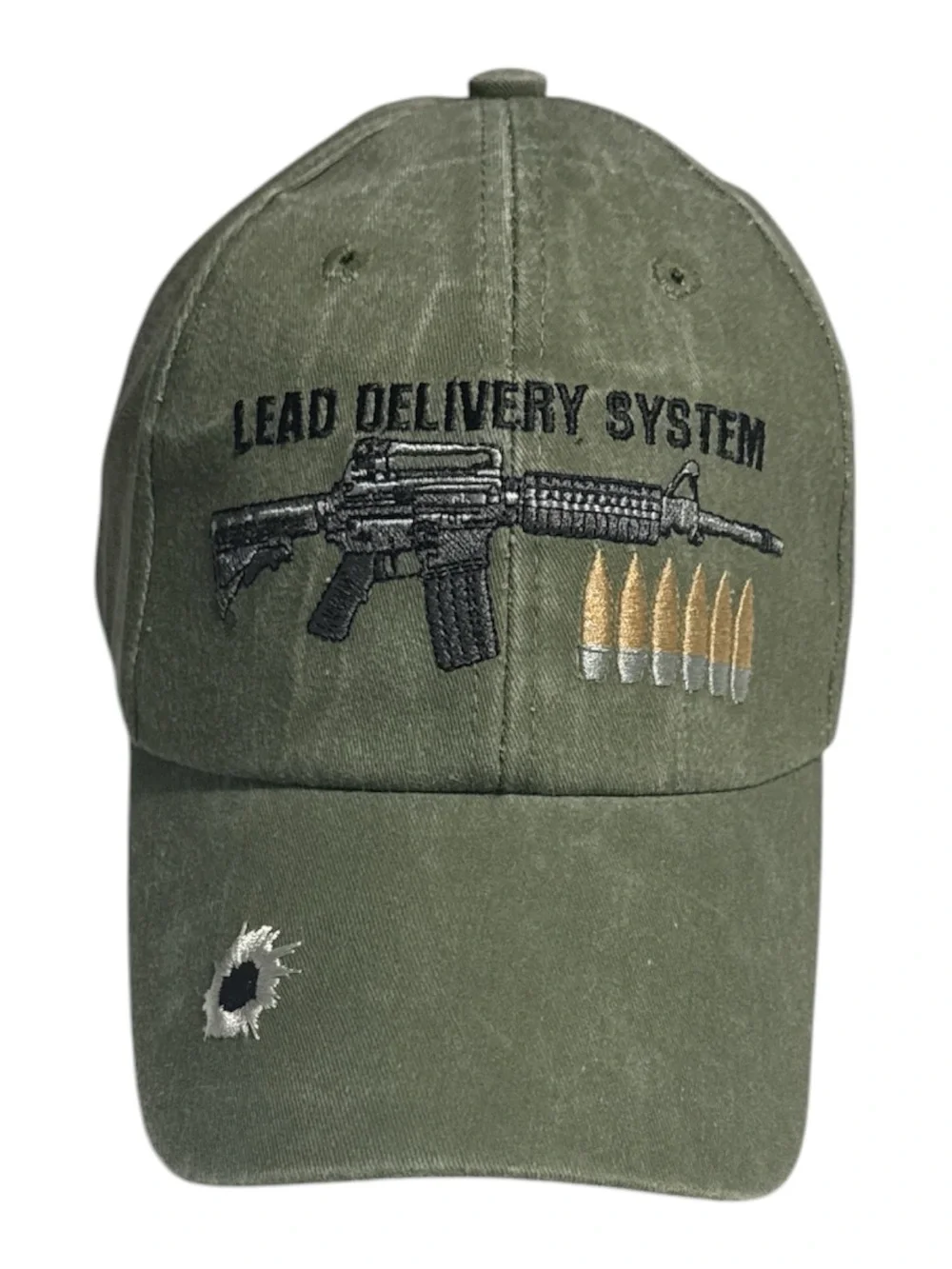 Lead Delivery System Embroidered Olive Baseball Cap